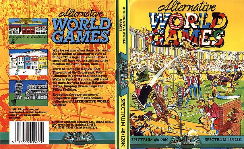 Alternative World Games box art for ZX Spectrum